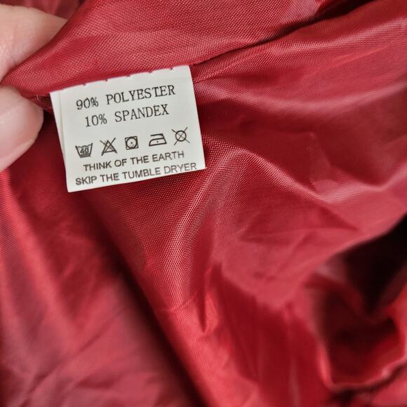 Plush faux fur cropped open front jacket maroon red size Med Luxe Soft Maximal - Picture 5 of 6